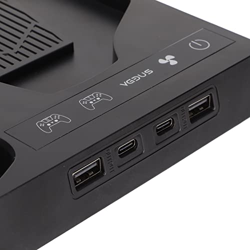 Vomeko Gp5-1510 Cooling Stand For Ps5 Console With Dual Quick Charge Stations And Fans, Compatible With Ps5 Digital And Cd-Rom Versions, Adjustable Height And Led Indicators, Noise Reduction, Black #TOP7