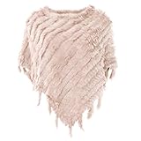 echtfell weste kaninchen Poncho Fellweste Überwurf Gloop Damen Weste Echtfell Fellweste Kaninchen Hasenfell