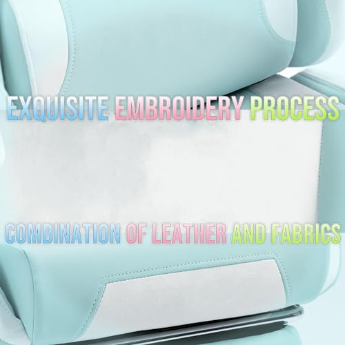 Gaming Computer Chair Ergonomic Office Chair Desk Chair with Lumbar Support Flip Arm Adjustable Height Swivel Leather Executive Office Chair with Wheels for Adult Women Men - Thumbnail 5