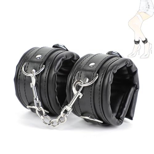TAUOE Menottes de yoga en cuir souple avec chaîne réglable - Accessoires de mode décoratifs pour...