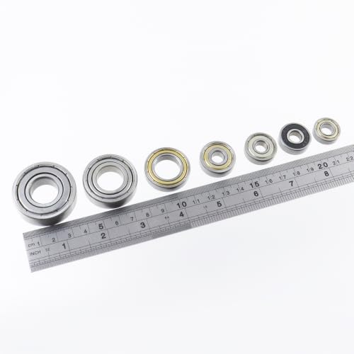 Image of Antrader 44Pcs Carbon Steel Ball Bearings 698Z608Z608RS628Z6903Z6003Z6203Z | Boxed Storage,Deep Groove Ball Micro Bearings, Various Models,Rubber Seal /Metal Shield