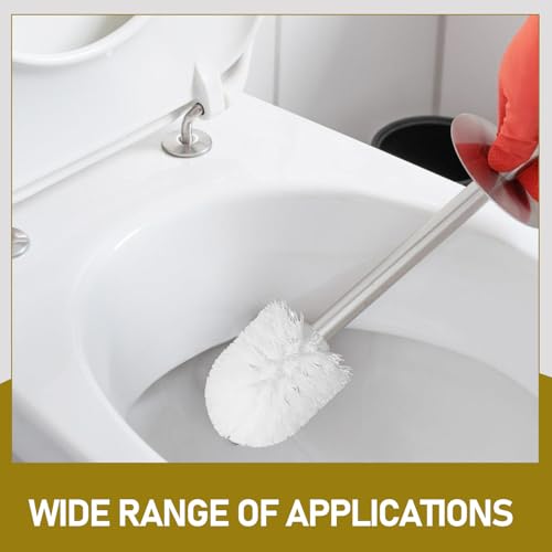 Image of Toilet Brush Head Replacement 4 Pack 3.54 Inch White Round Brush Heads for Toilet Bowl Cleaning Bathroom Accessories
