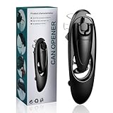 TUOSANTER 8 in 1 Multifunctional Can Opener, Black Smooth Edge Bottle Opener with Magnetic,360°Rotating Handle Can Opener Manual