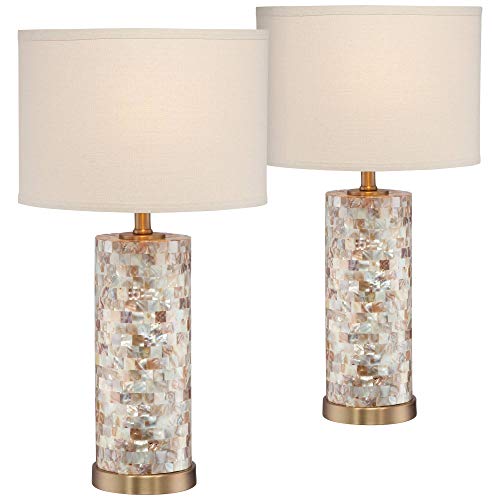 Lámparas de Mesa Coastal Margaret Set 2 23" Madreperla