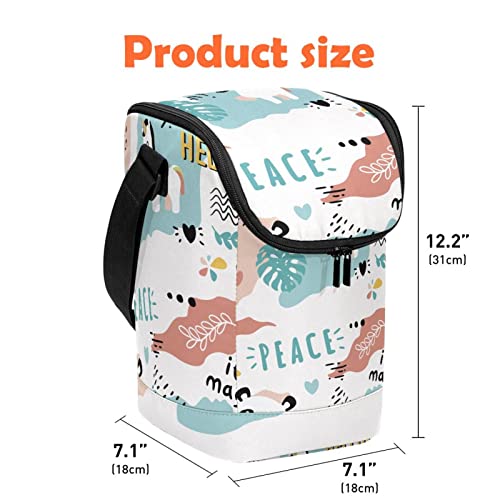 Lonchera de animales para niños bolsa bento reutilizable escolar 5