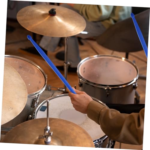 Baquetas para práctica y actuación Hemoton, de nailon, color azul, para batería, marimba y tongue drum miniatura 5