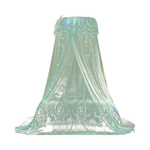 Zzkhgo Mosquito Net For Bed, Princess Round Hoop Sheer Bed Canopy For All Kids Baby,Dome Mosquito Netting Bed Tent Twin Girls Canopy Bed Decor For Baby Crib,Kid Bed And Adult Beds (Green) #TOP6