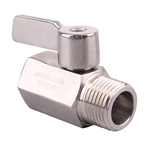 Dernord DERNORD-702 1/2 Inch Stainless Mini Ball Valve Female X Male Npt Thread thumb #6