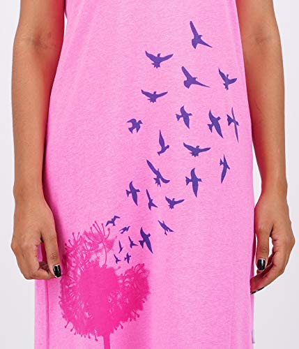 Image of Pride Apparel Printed Women's Cotton Knee Length Night Gown /Night Dress /Nighty