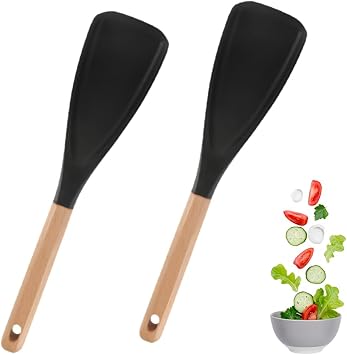 Multi-function Spatula Spoon, 2025 New Silicone Cooking Utensils for Kitchen, Matte Multifunction Spatula Spoon for Cooking 2, Black
