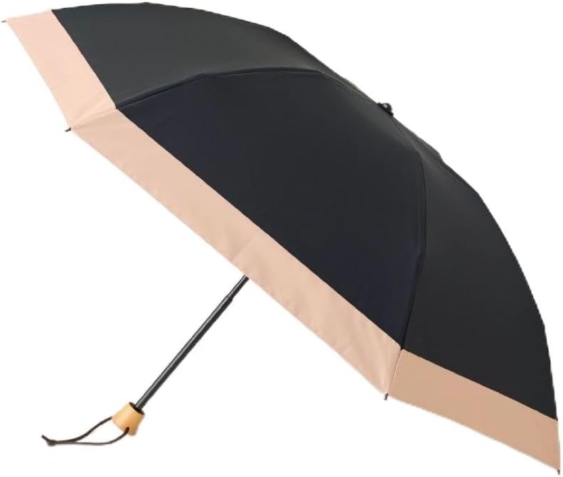 サンバリア100 3段折 ブラックピンク 遮光日傘 ルームワンピース 夏