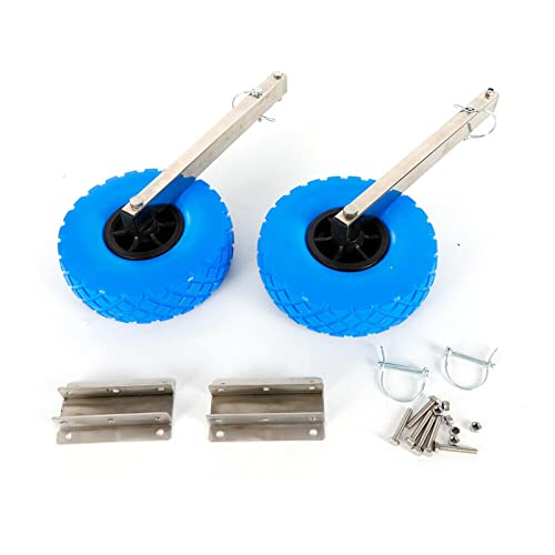 DENEST SlipreDer voor opblaasbare boten, inklapbaar, roestvrij staal, starwielen voor boten, rubberboot, eenvoudige aanhanger, sliprDer rubberbootrader De transportfiets met as - Image 4