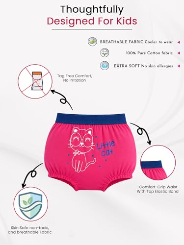 Image of BODYCARE Unisex Bloomers Pack of 6 | Cotton Spandex Breathable Ultra Soft Stretchable | Skin Friendly, Tagless Comfort | Ideal for School