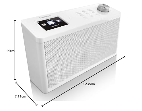 Lenco unterbaufähiges Internet Küchen Radio KCR-2014 (6,1 cm (2,4 Zoll) TFT Farbdisplay, PLL FM mit RDS, WLAN, Equalizer, DNLA/UPnP, Fernbedienung)