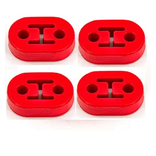 Tubo de escape Colgador Escape Goma Universal Para Coche, Soporte Buje, Montaje En Tubo, Aislador Suspensión, Silenciador 2 Agujeros, 4 Piezas Cola de Escape