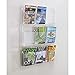 Safco Reveal Literature Rack, 9 Compartments Magazine Holder, Wall-Mounted Brochure Organizer, Acrylic, Clear