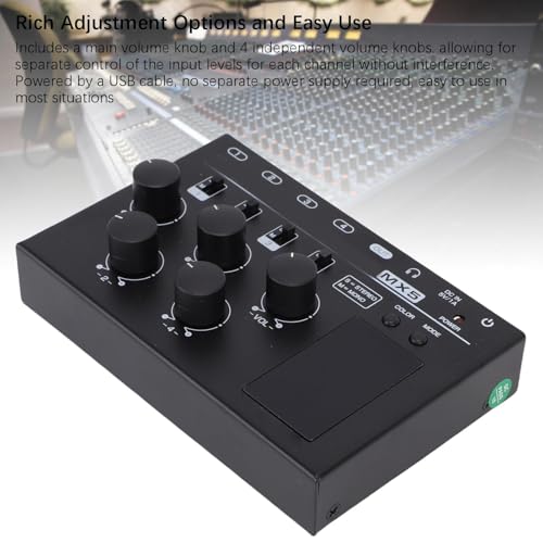 Mélangeur audio 4 canaux mini table de mixage portable pour PC - 2