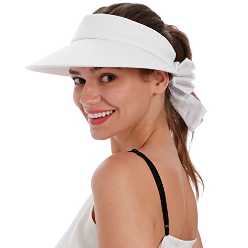Simplicity Cotton Womens Visor And Straw Visors For Women Uv Protection Wide Brim Beach Sun Visor Hat #TOP1