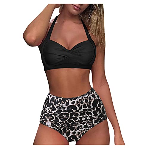 Ghemdilmn Costume Donna Due Pezzi Brasiliano Bikini Donna Vita Alta Mare tezenis Imbottito Push up con Stampa da Floreale Costumi da Bagno Donna Curvy Abbigliamento da Spiaggia da Donna Sexy 2021