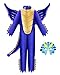 ReliBeauty Blue Dragon Costume for Kids Boys and Girls Costume Halloween Toddler,5/120