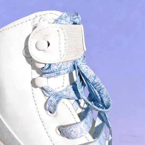 Uncedaran 1 Pair of Ice Skating Elastic Strap Keeper Figure Skating Fixing Straps for Ice Skate Practice (White with Flower) - 2