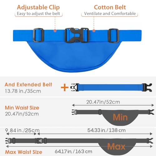 Image of Large Fanny Pack for Women Men - Syican Waist bag with 3-Zipper Pockets, Gifts for Enjoy Sports Traveling Workout Casual Hands-Free crossbody bags Fits MAX 7.9'' iPad & 6.6'' Phone