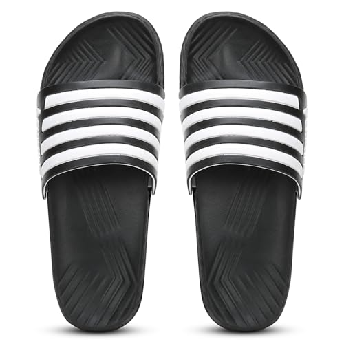 Image of Aqualite AL-191 Men Slides Slipper with Slip-on wear, Comfort and Flat Base Flipflop for dailywear uses.