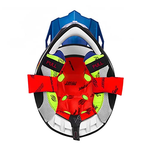 Capacete Motocross Fast Fantasy Limited Edition 58 Azul/Laranja 58
