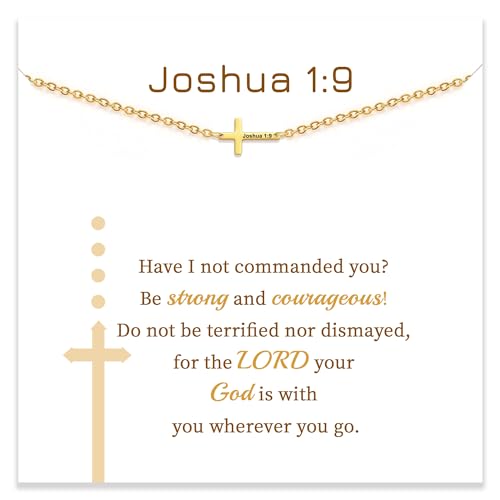 JSJOY Cross Bracelets for Women Dainty Gold Religious Cross Bracelet Christian Jewelry Confirmation Gifts for Her Easter Baptism Inspirational Engraved Bible Verse Bracelet