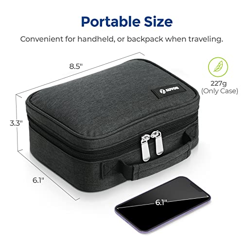 auvon large insulin cooler travel case longer cooling effect with 4  160g ice packs compact medication cooler bag for 8 insulin pens and diabetic supplies ideal travel partner with handle design