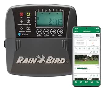Rain Bird ST8I-2.0 Smart Indoor WiFi Sprinkler System Timer/Controller, 8-Zone, WaterSense Certified, Compatible with Alexa