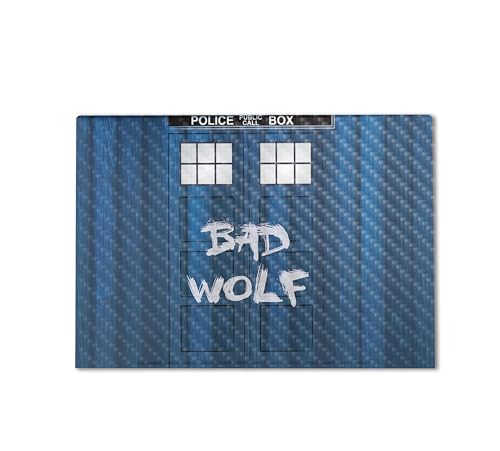 Image of Carbon Fiber Gaming Skin Compatible with HP Envy x360 16 inch (2023) - Time Lord Box - Premium 3M Vinyl Protective Wrap Decal Cover - Easy to Apply | Crafted in The USA by MightySkins