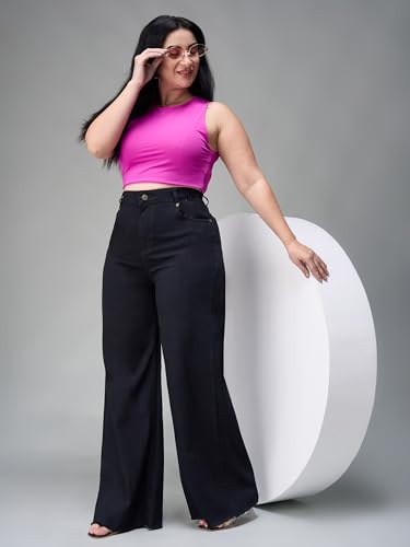 Image of Miss Chase A+ Women's Bootcut High Rise Regular-Length Stretchable Denim Shaping Jeans