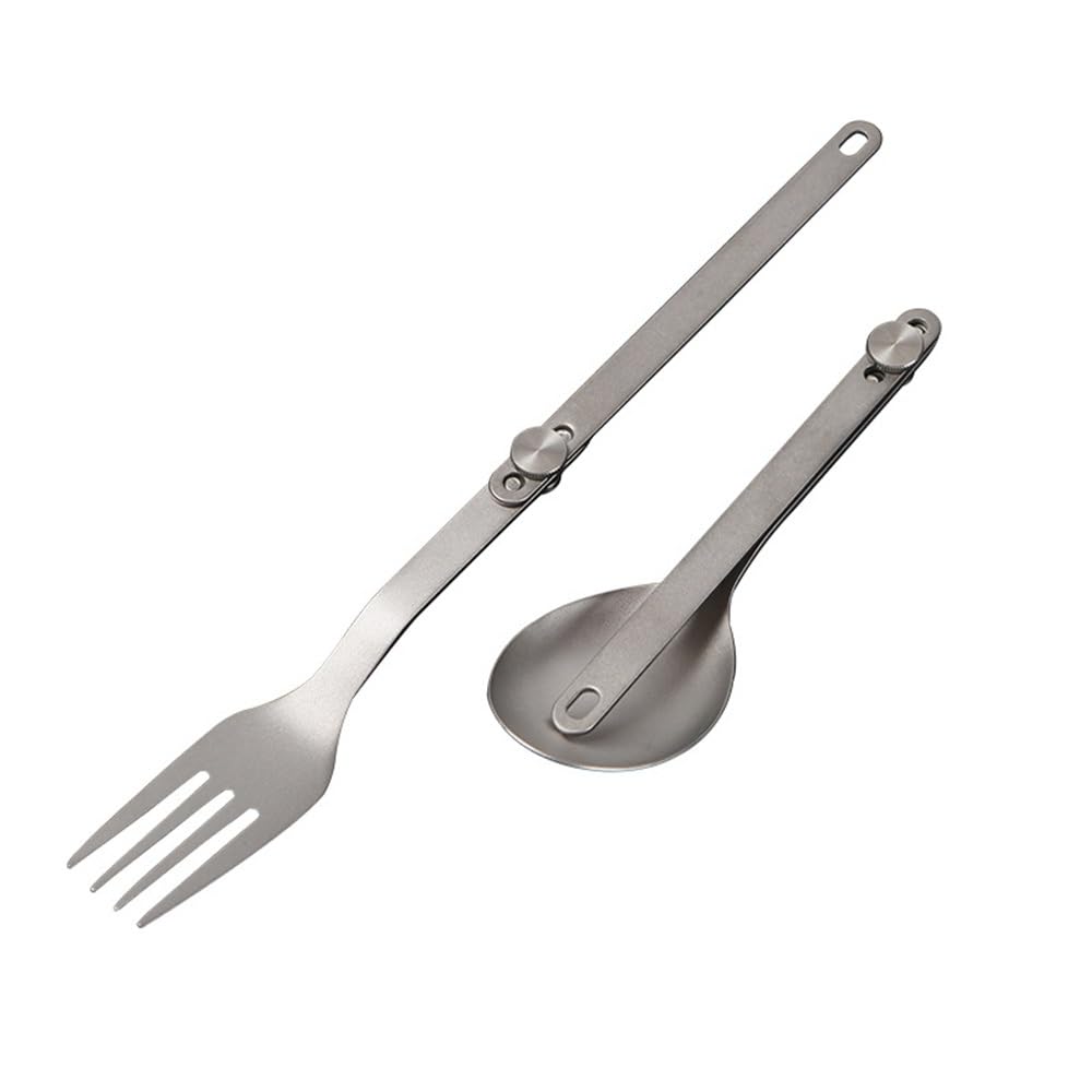 Outdoor-Löffel-Gabel Outdoor Gabel Löffel Set Faltbare Leichte Einfach Zu Tragen Camping Gabeln Löffel