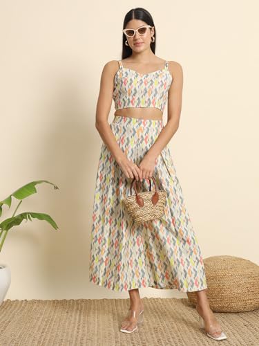Image of Womens 2-Piece Printed Coord Set | Treanding Top & Plazzo Co-ord Set