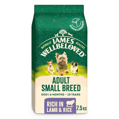 James Wellbeloved Dog Adult Hypoallergenic Dry Food Small Breed Lamb and Rice 7.5 kg