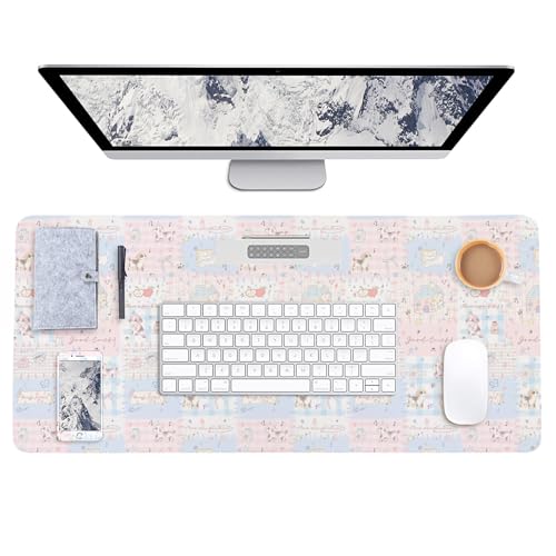 Grand tapis de souris tapis de bureau imperméable en cuir pour jeux vidéo et maison