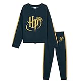 Harry Potter Trainingsanzug Kinder Mädchen Jogginganzug Sport Set (Schwarz, 9-10 Jahre)