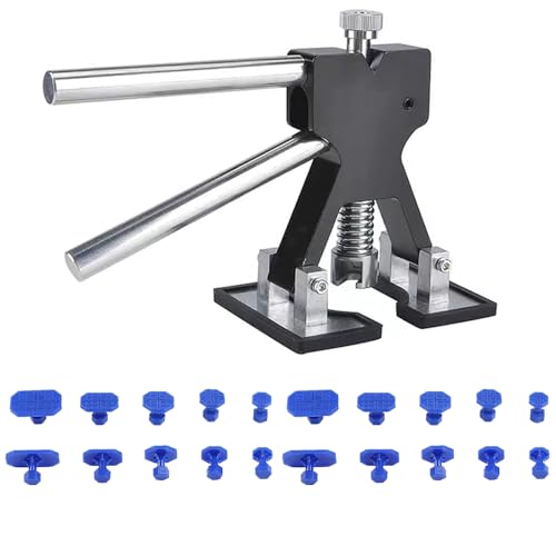 SJHFKDK Abolladuras Coche Eliminación Kit de reparación abolladuras Uso Apto para carrocería Coche, eliminador sin Pintura, Ventosa, Herramienta para daños por Granizo en el(Puller with 20 Tabs)