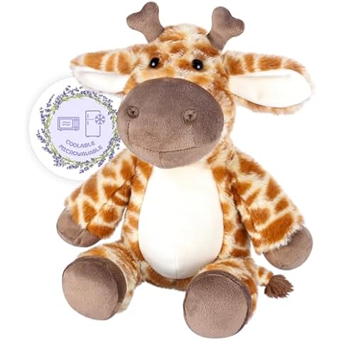 SuzziPals Heatable & Coolable Giraffe Stuffed Animals，Microwavable Stuffed Animal Heating Pads for Cramps & Pain, Lavender Scent Giraffe Plushies for Anxiety, Giraffe Plush Gift for Kids & Aldults Cover