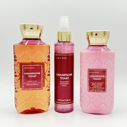 Champagne Toast 3-Piece Bath Bundle | Body Wash, Diamond Shimmer