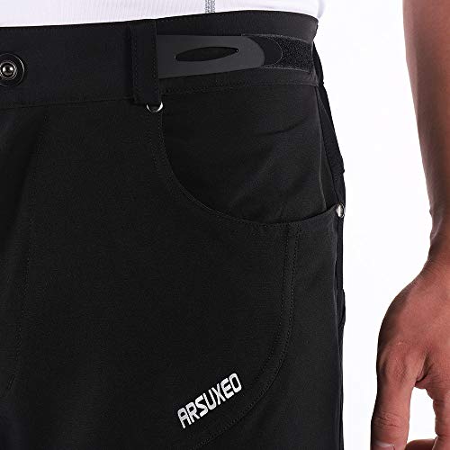 Lixada Calções de roupa interior de ciclismo masculinos 3D acolchoados MTB bicicleta roupa interior