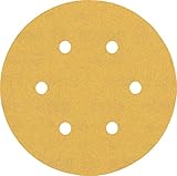 Bosch 50x EXPERT C470 Schleifblatt mit 6 Löchern (für Farbe auf Holz, Hartholz, Ø 150 mm, Körnung 180, Professional Zubehör Exzenterschleifer, Exzenterschleifer)