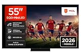 TCL 55C8L Televisor 55 Pulgadas SQD-Mini LED 4K Smart TV, HDR 3000 nits, 1008 Local Dimming, 144Hz Motion Clarity Pro, Bang & Olufsen, Dolby Vision IQ & Atmos, Game Master, Google TV, Apple AirPlay 2
