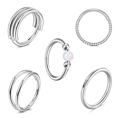 F2 -18g, silver nose hoops