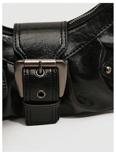 GORGLITTER Women's Y2k Shoulder Bag Buckle Western Vintage Hobo Pu Leather Handbags with Coin Purse4