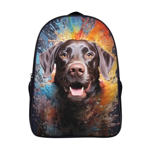 Mochila estudiante Labrador Dog portátil y resistente de 40x28x16cm para colegio