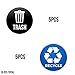 Recycle Stickers Trash Vinyl Sign Stickers, 5 x 5 in 10- Pack Waterproof, Weatherproof, UV Resistant, Premium Quality Self Adhesive Recycle & Trash Vinyl Labels for Trash & Recycle Bins.