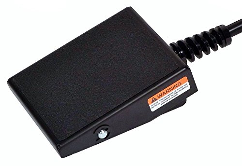 SSC Controls S420-1501 Foot Switch, Maintained Action (Push Toe On/Push Heel Off), 8-ft Cable with Piggyback Plug (3-Pronged), Single Pedal, Electrical, Made in USA