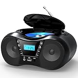 [CD-Player mit UKW-Radio] Diese radio cd player verfügt über eine UKW-Radio mit einem Frequenzband von 87,5-108 MHz, ausgestattet mit einer einziehbaren und drehbaren Antenne, die jederzeit klare Sendersignale empfängt. Der große LCD-Bildschirm ermöglicht es Ihnen, den Modus, in dem Sie sich befinden, die Senderinformationen usw., die Sie verwenden können, um Nachrichten, Sport, Musik oder Ihre Lieblingssender zu hören, leicht zu sehen.